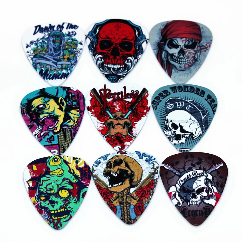 SOACH 10pcs Newest The cartoon skeleton Guitar Picks Thickness 1.0mm guitar pick ukulele for Guitar Accessories