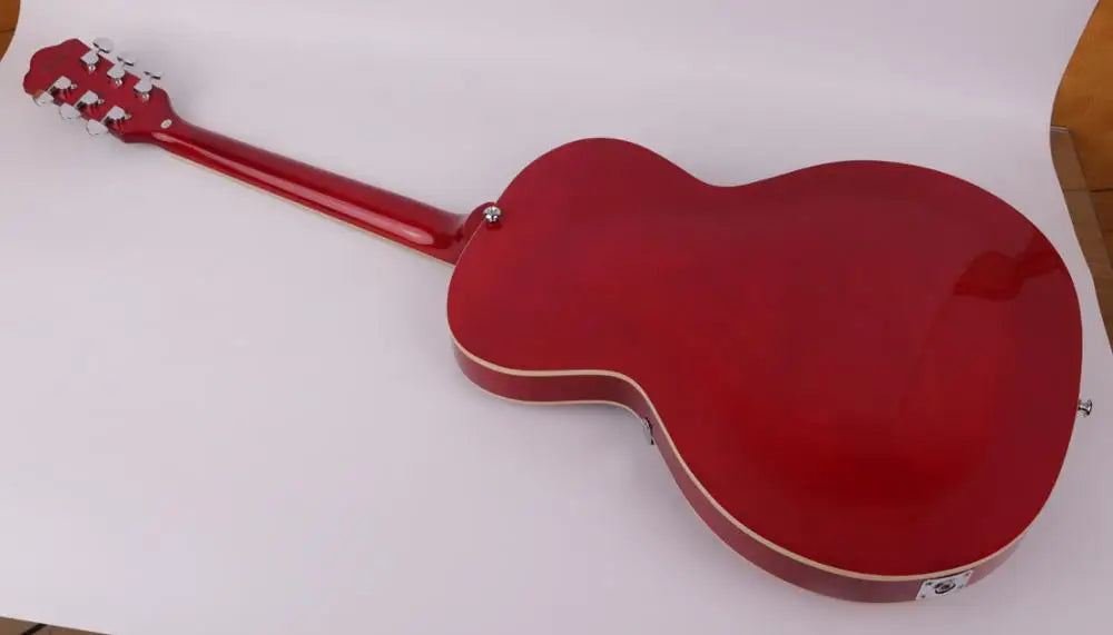 Good quality jazz hollow body double F hole red electric guitar electricas electro electrique guitare guiter guitarra gitar