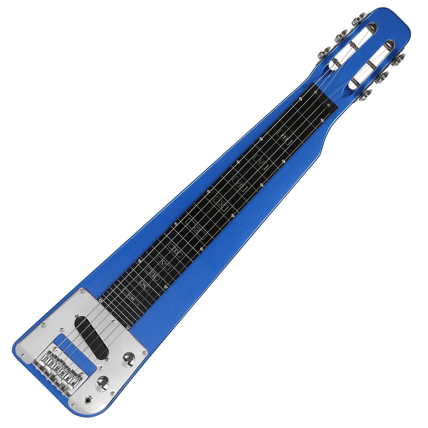 Lap Steel Guitar, Electric Slide Guitars 6 String Slotted Headstock Steel Guiter with Gigbag &Slide Bar