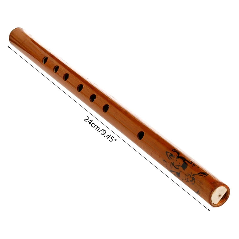 Traditional 6 Hole Bamboo Flute Clarinet Student Musical Instrument Color 69HD