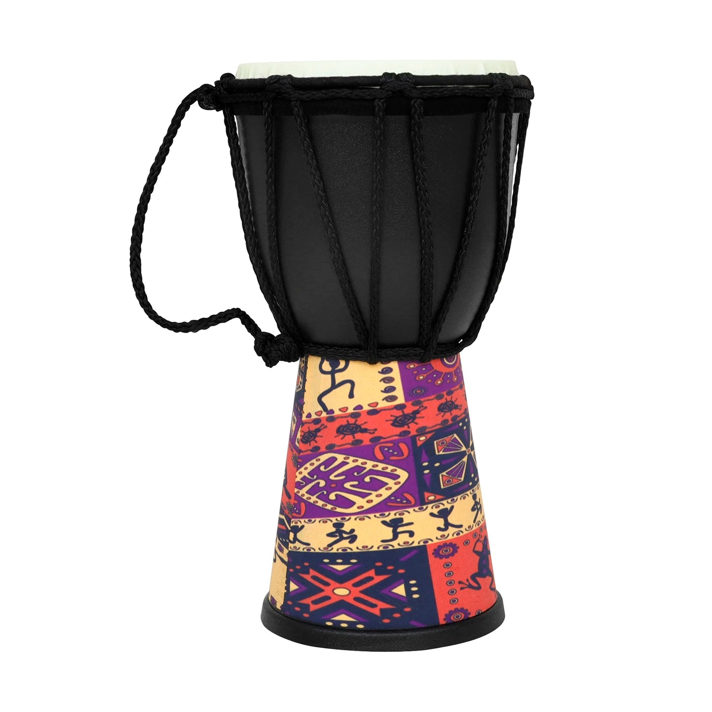 African Drum 4 Inch Handmade Traditional African Hand Drum Colorful Djembe Drum for Children Study Percussion Musical Instrument