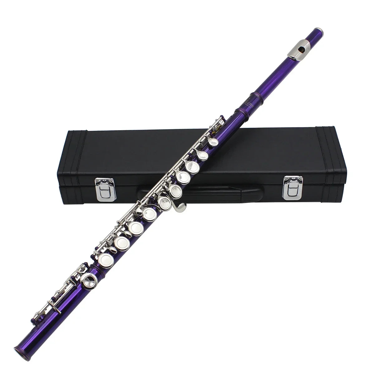 SLADE 16 Holes C Tone Flute With E Key Purple Professional Woodwind Instrument Closed Key Cupronickel Tube Flute Beginner Kit