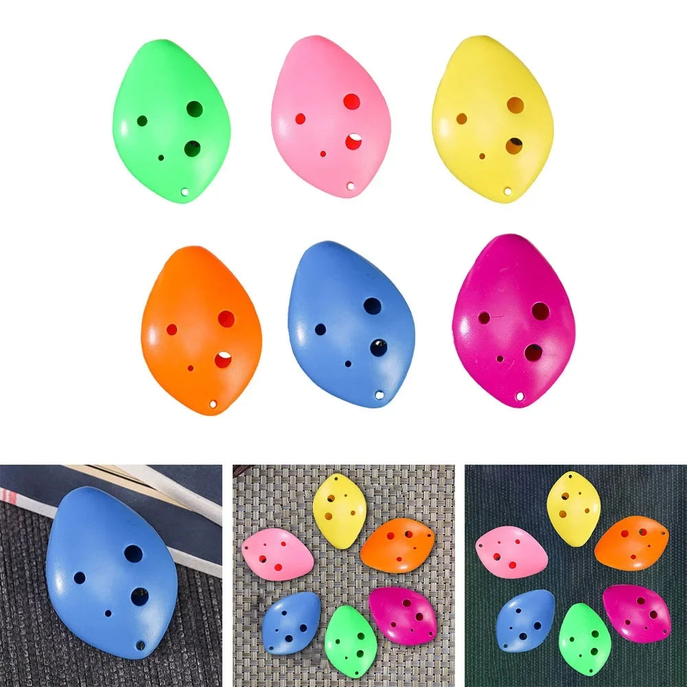 1PCS Colorful Ocarina Flute 6 Hole Soprano C Key For Beginner Gifts Toy Book Neck String,Training For Beginners