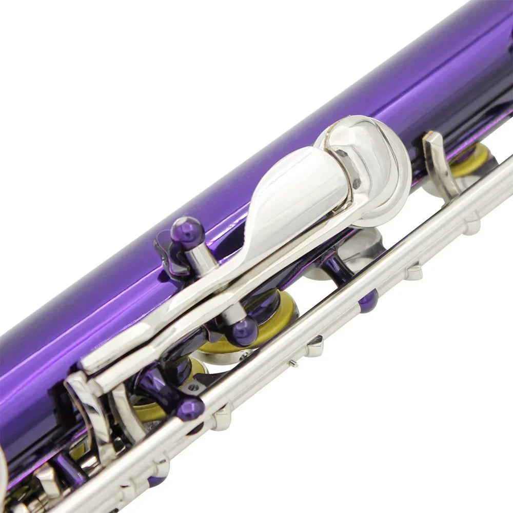 SLADE 16 Holes C Tone Flute With E Key Purple Professional Woodwind Instrument Closed Key Cupronickel Tube Flute Beginner Kit