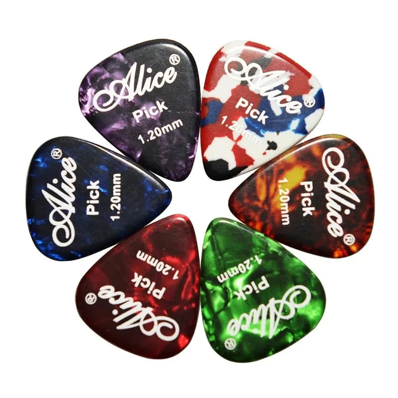 6pcs Acoustic Picks Plectrum Celluloid Electric Smooth Guitar Pick Accessories 0.46mm 0.71mm 0.81mm 0.96mm 1.2mm 1.5mm