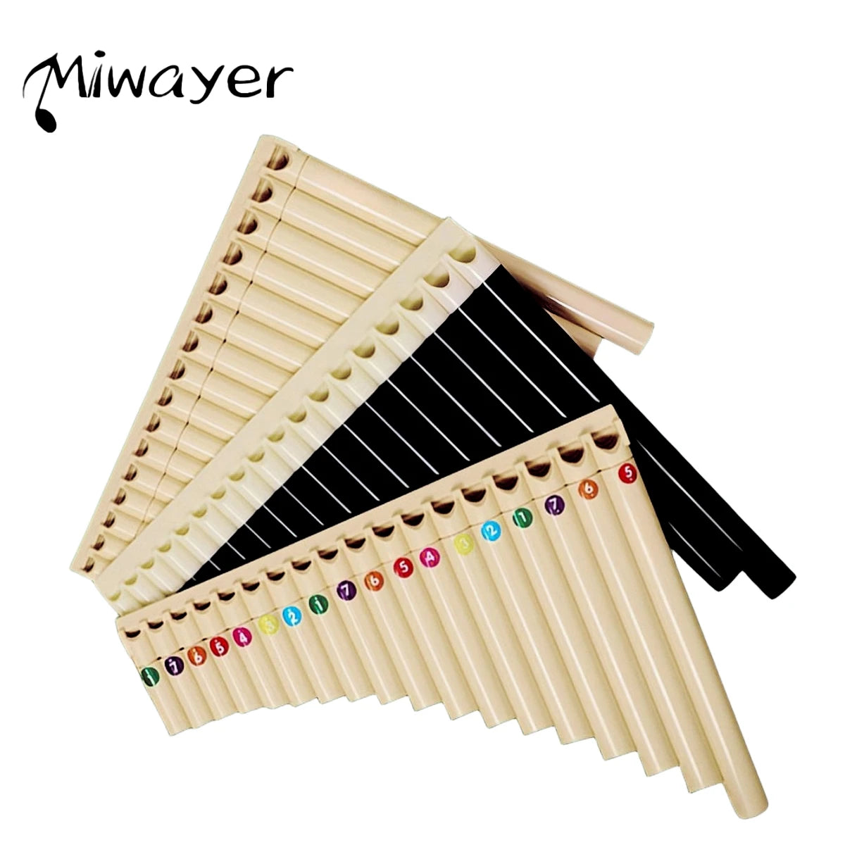 Miwayer Panpipe Handmade ABS Wind Instrument 18 Pipe Pan Flutes High Quality Student Portabl Folk Musical Instruments