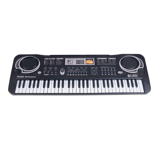 61 Keys Black Digital Music Electronic Keyboard KeyBoard Electric Piano Kids Gift Musical Instrument For Indoor or Outdoor.