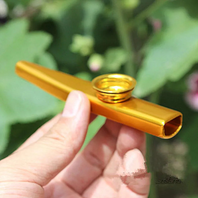 1Pcs New Metal Kazoos Musical Instruments Flutes Diaphragm Mouth Kazoos Music Instrument Good Companion for Guitar Flute