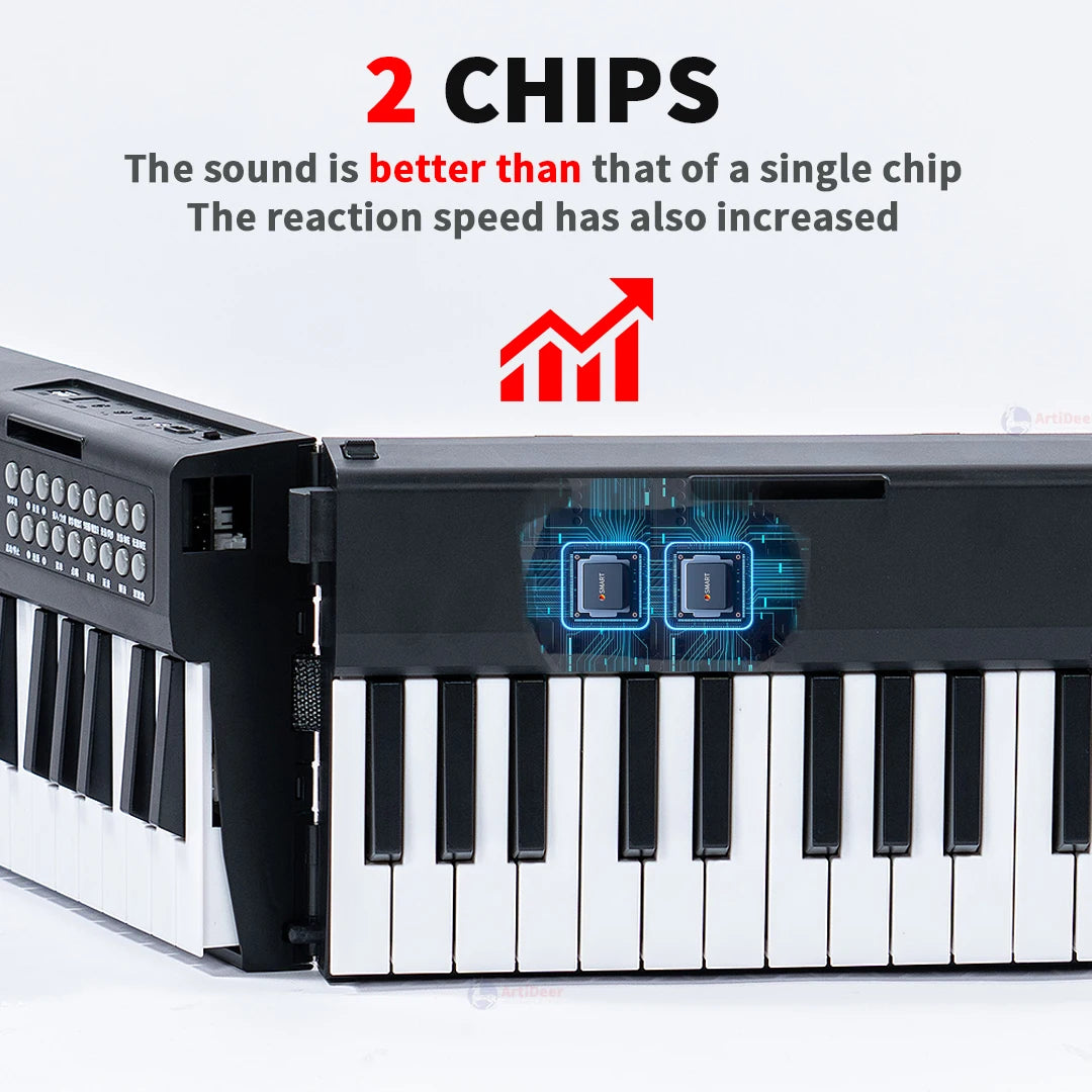 New Folding Piano 88 Keys Midi Musical Keyboard Professional Children's Music Instruments Adult Electronic Portable Synthesizer