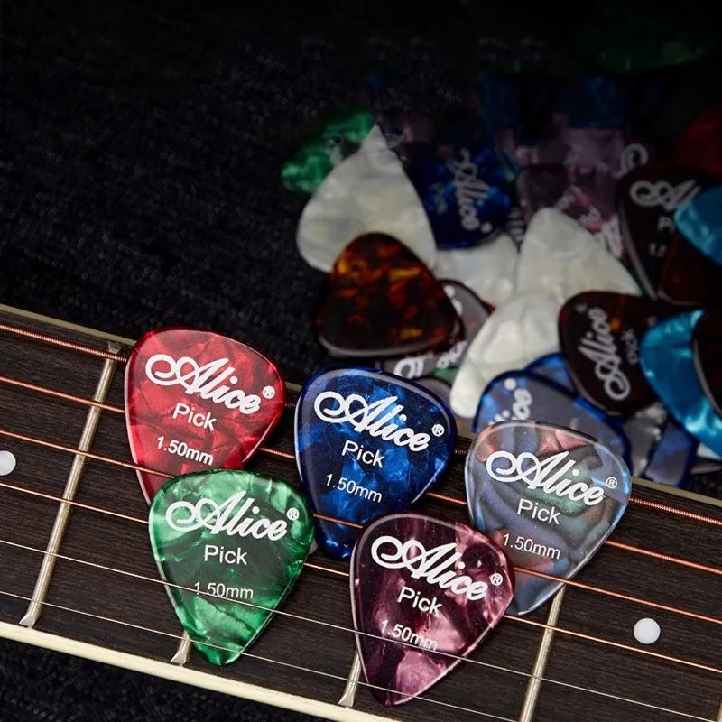 6pcs Acoustic Picks Plectrum Celluloid Electric Smooth Guitar Pick Accessories 0.46mm 0.71mm 0.81mm 0.96mm 1.2mm 1.5mm