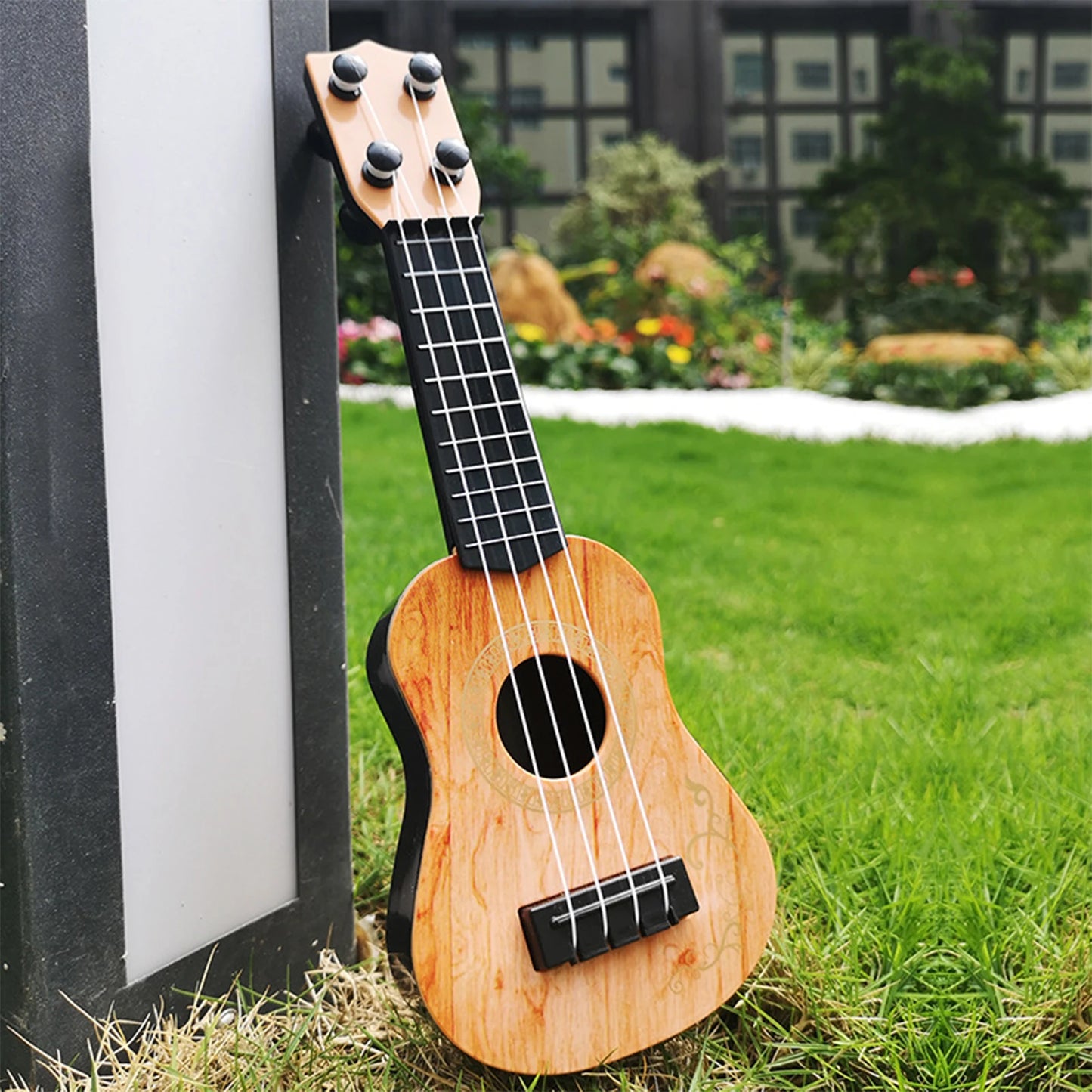 Kids Small Guitar Musical Toy Mini Classical Ukulele Guitar Toy Lightweight Party Supplies Adjustable for Children Holiday Gifts