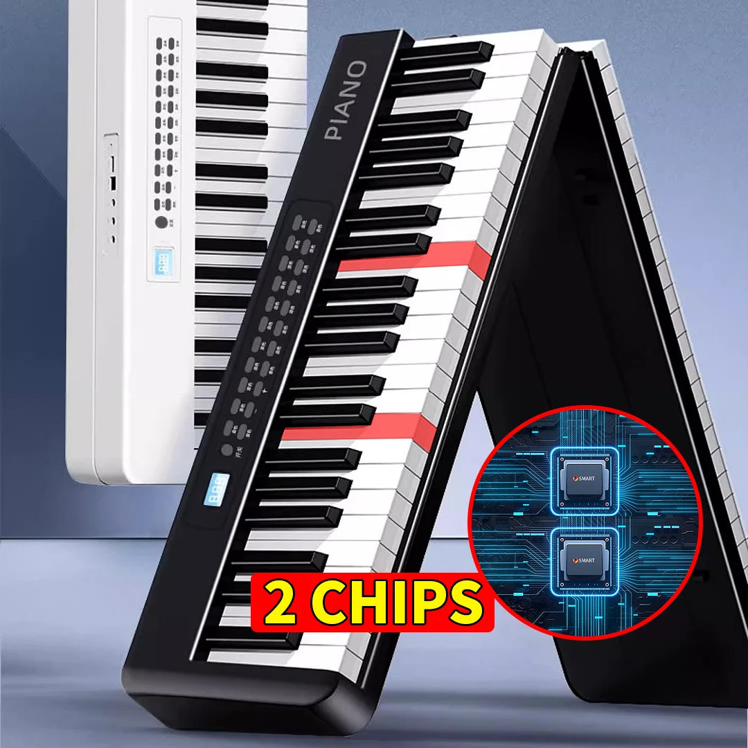 New Folding Piano 88 Keys Midi Musical Keyboard Professional Children's Music Instruments Adult Electronic Portable Synthesizer