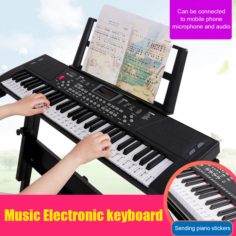 61 Keys Piano Musical Keyboard Synthesizer Instrument USB Digital Keyboard Kids Piano Electronic Keyboard for Beginners Children