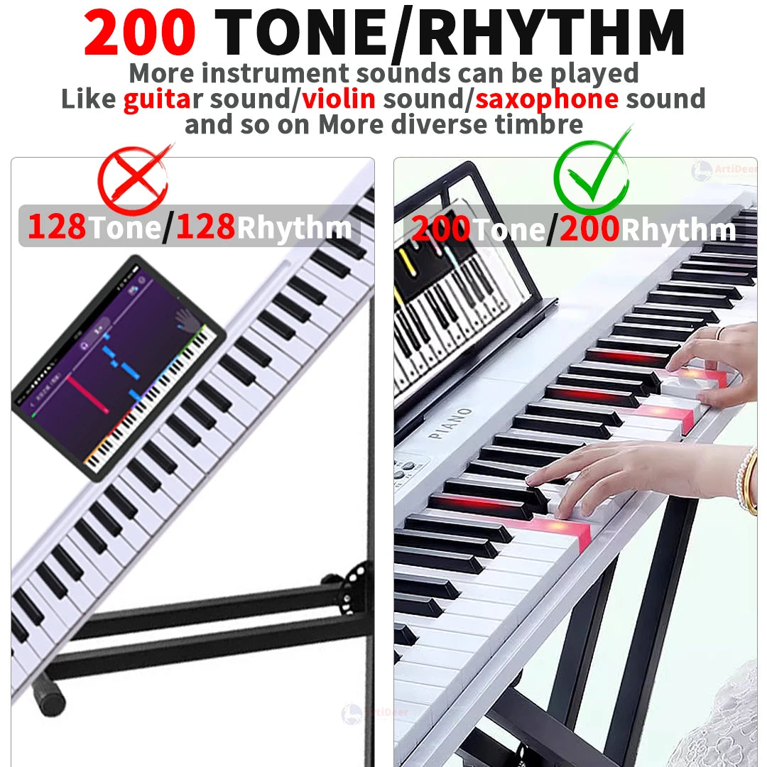 New Folding Piano 88 Keys Midi Musical Keyboard Professional Children's Music Instruments Adult Electronic Portable Synthesizer